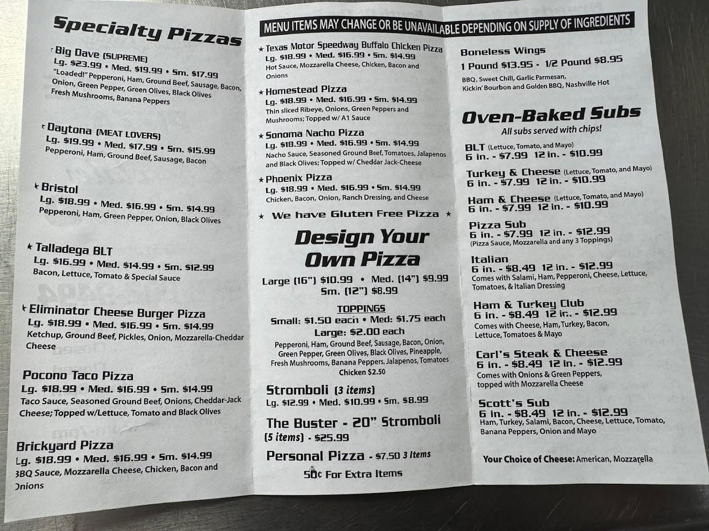 FINISH LINE PIZZA